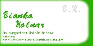bianka molnar business card