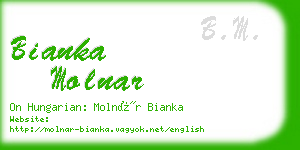 bianka molnar business card